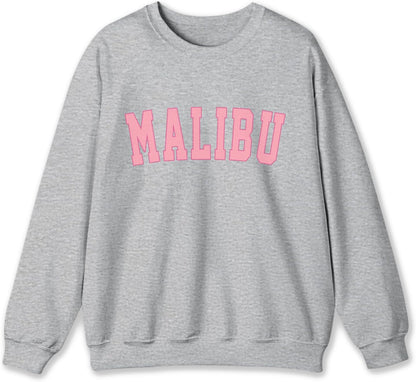 Cute Preppy Oversized Crewneck Sweatshirt for Teen Girls Aesthetic