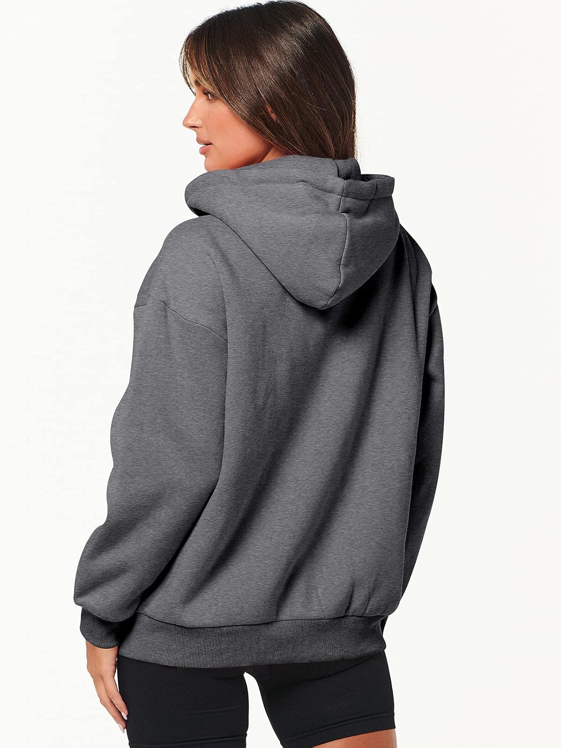 Womens Zip Up Hoodies Long Sleeve Oversized Sweatshirts Y2K Jacket Pockets