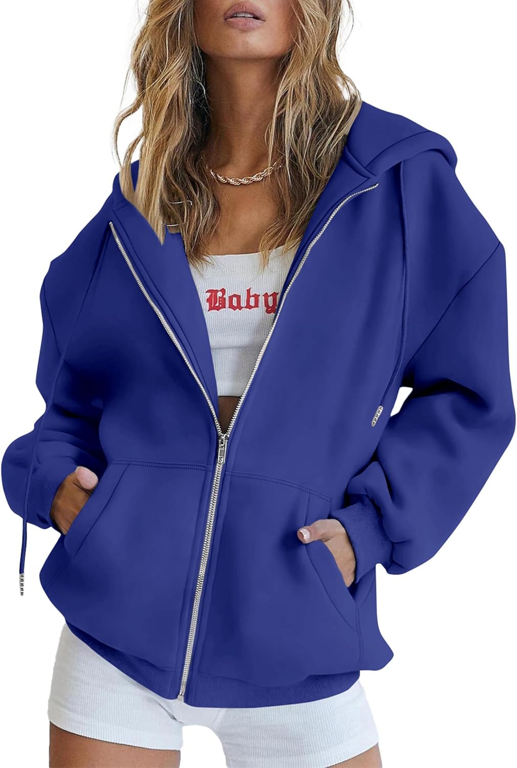 Women's 2025 Zip Up Y2K Hoodies Casual Long Sleeve Sweatshirts Fall Track Jackets with Pockets