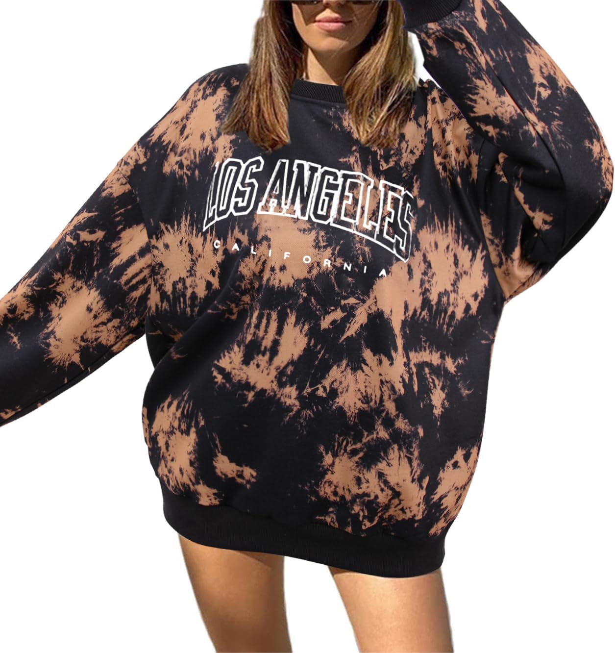 Women's Oversized Graphic Crewneck Sweatshirt Casual Pullover Top