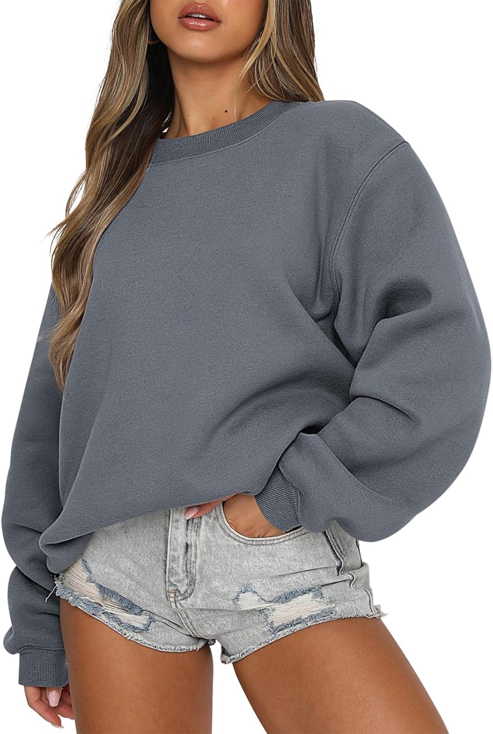 Womens Sweatshirts Crewneck Oversized Pullover Sweaters
