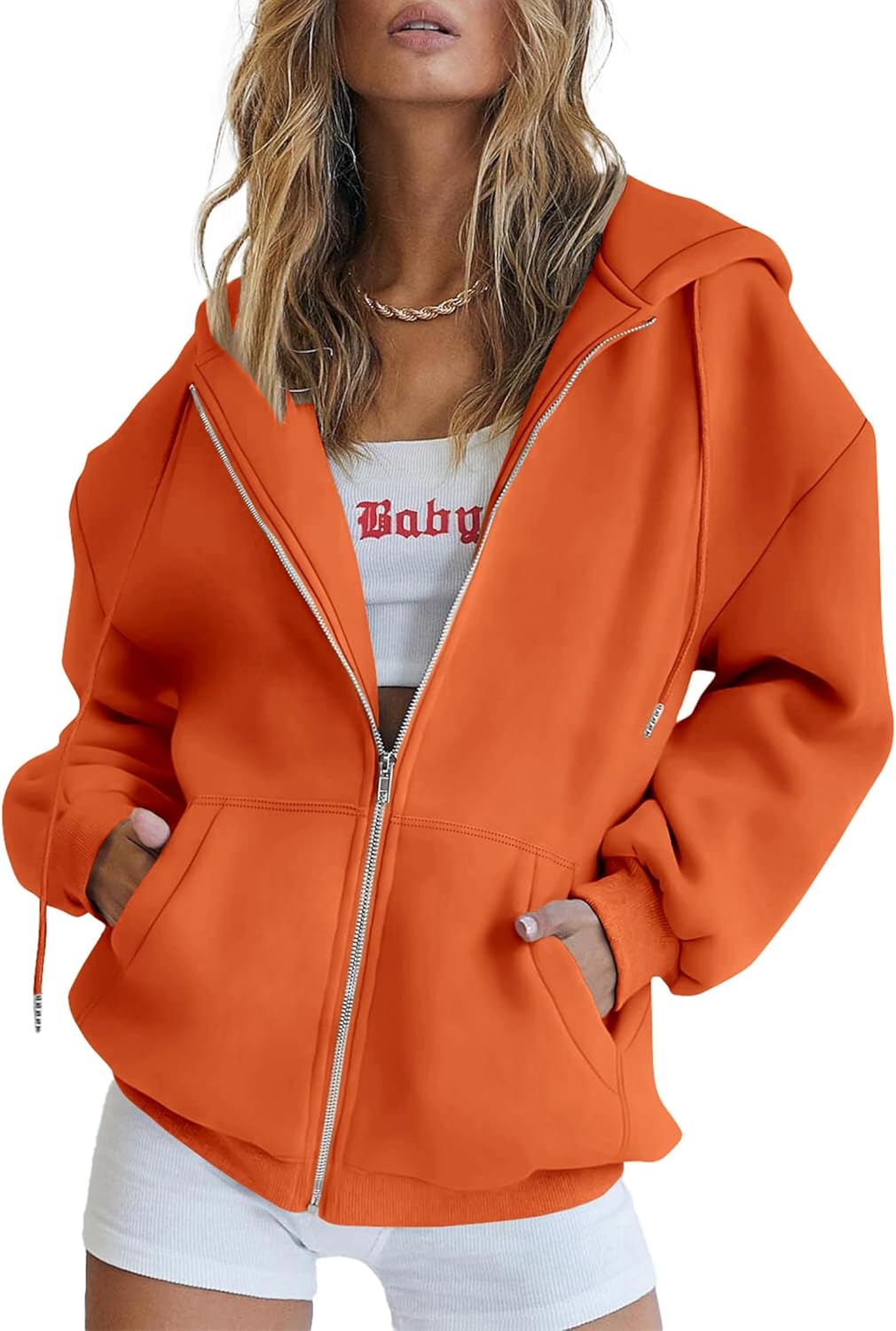 Women's 2025 Zip Up Y2K Hoodies Casual Long Sleeve Sweatshirts Fall Track Jackets with Pockets