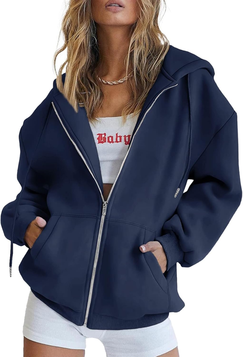 Women's 2025 Zip Up Y2K Hoodies Casual Long Sleeve Sweatshirts Fall Track Jackets with Pockets