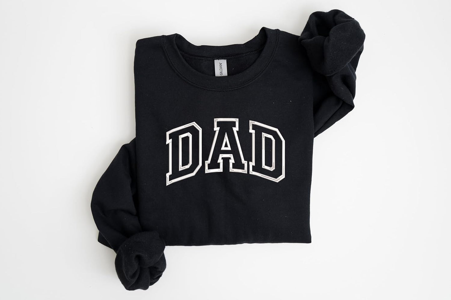 Embroidered Dad Crewneck Sweatshirt Cozy Soft Gift for Men Fathers