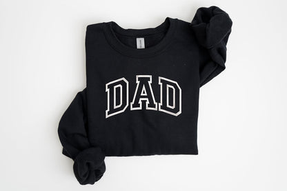 Embroidered Dad Crewneck Sweatshirt Cozy Soft Gift for Men Fathers