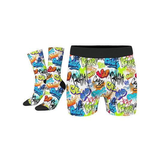 Custom Men's Underwear & Socks Set - Crazy Cool Graffiti