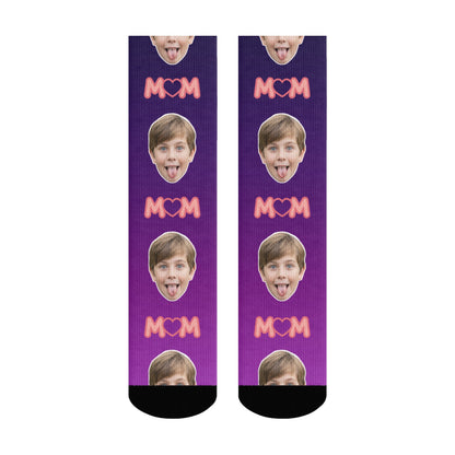 Custom Best Mom Gradient Sock