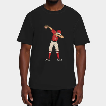 Dabbing Baseball Catcher Gift Shirt Men Boys Kids T-Shirt