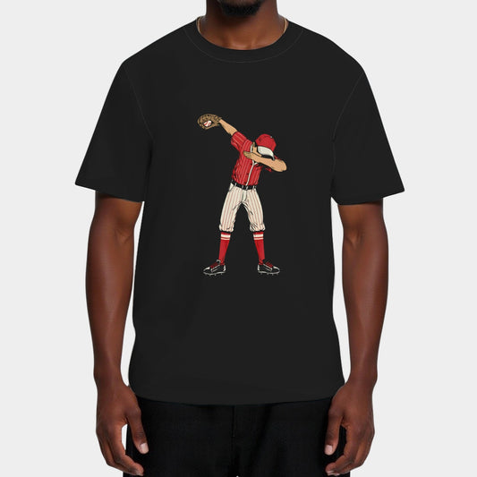 Dabbing Baseball Catcher Gift Shirt Men Boys Kids T-Shirt