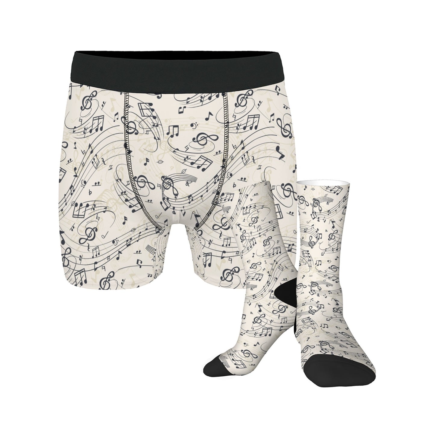 Custom Men's Underwear & Socks Set - Music Design