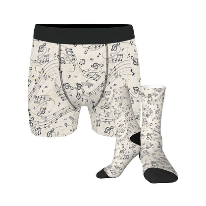 Custom Men's Underwear & Socks Set - Music Design