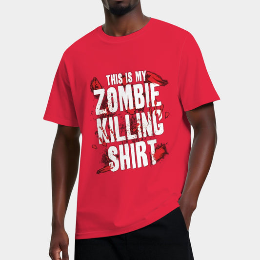 This Is My Zombie Killing T Shirt Round Neck T-Shirt