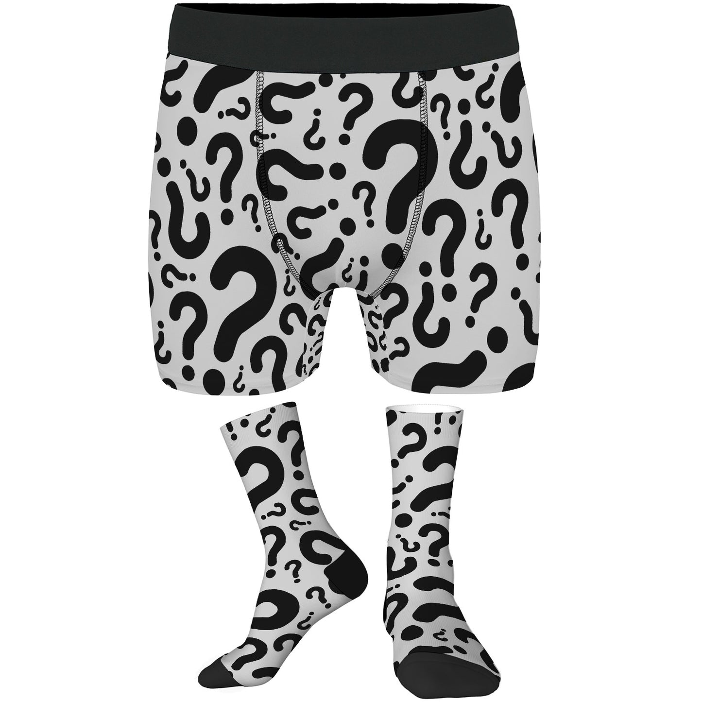 Men's Customizable Underwear & Socks Set - Soft Polyester Comfort