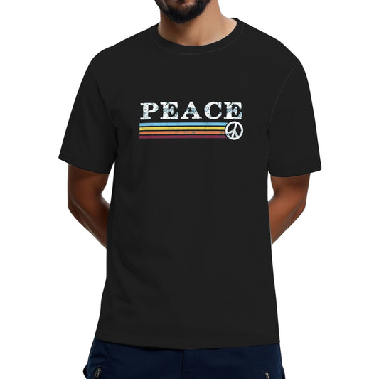Peace Retro Rainbow 70s Stripes T-Shirts