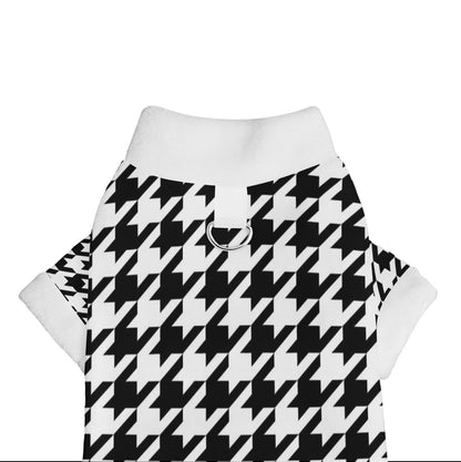 Pets Christmas Black and White Checkered Apparel