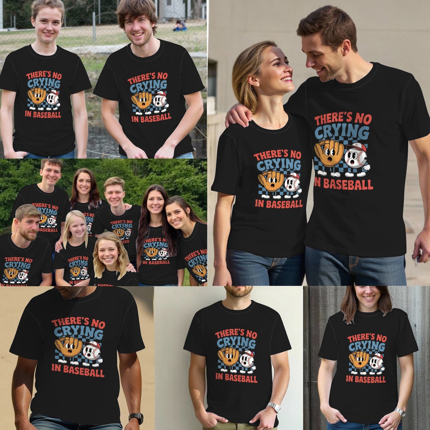 There Is No Crying In Baseball Funny Game Day Baseball T-Shirt