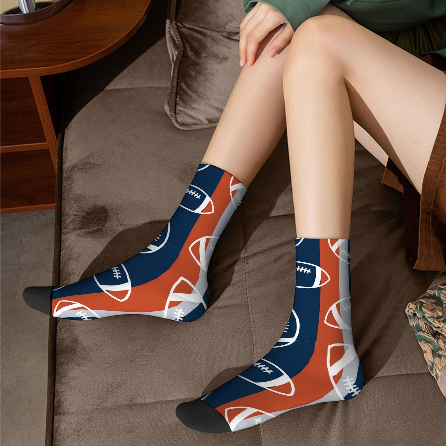 Denver Football Style Socks – Personalized & Customizable