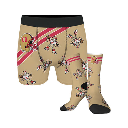 Personalized San Francisco Football Colors Socks & Boxers