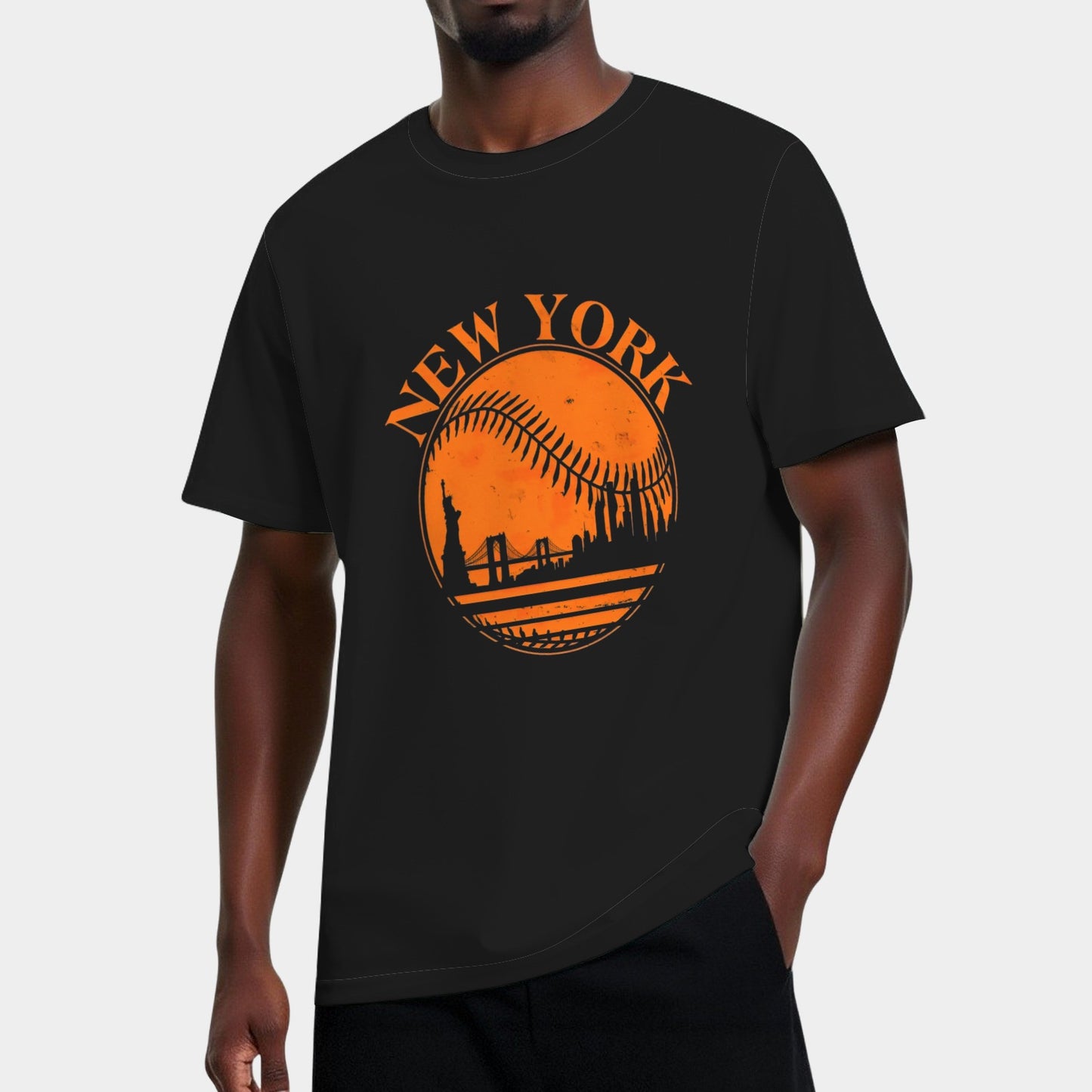 Vintage New York City Skyline Baseball Lover T-Shirt