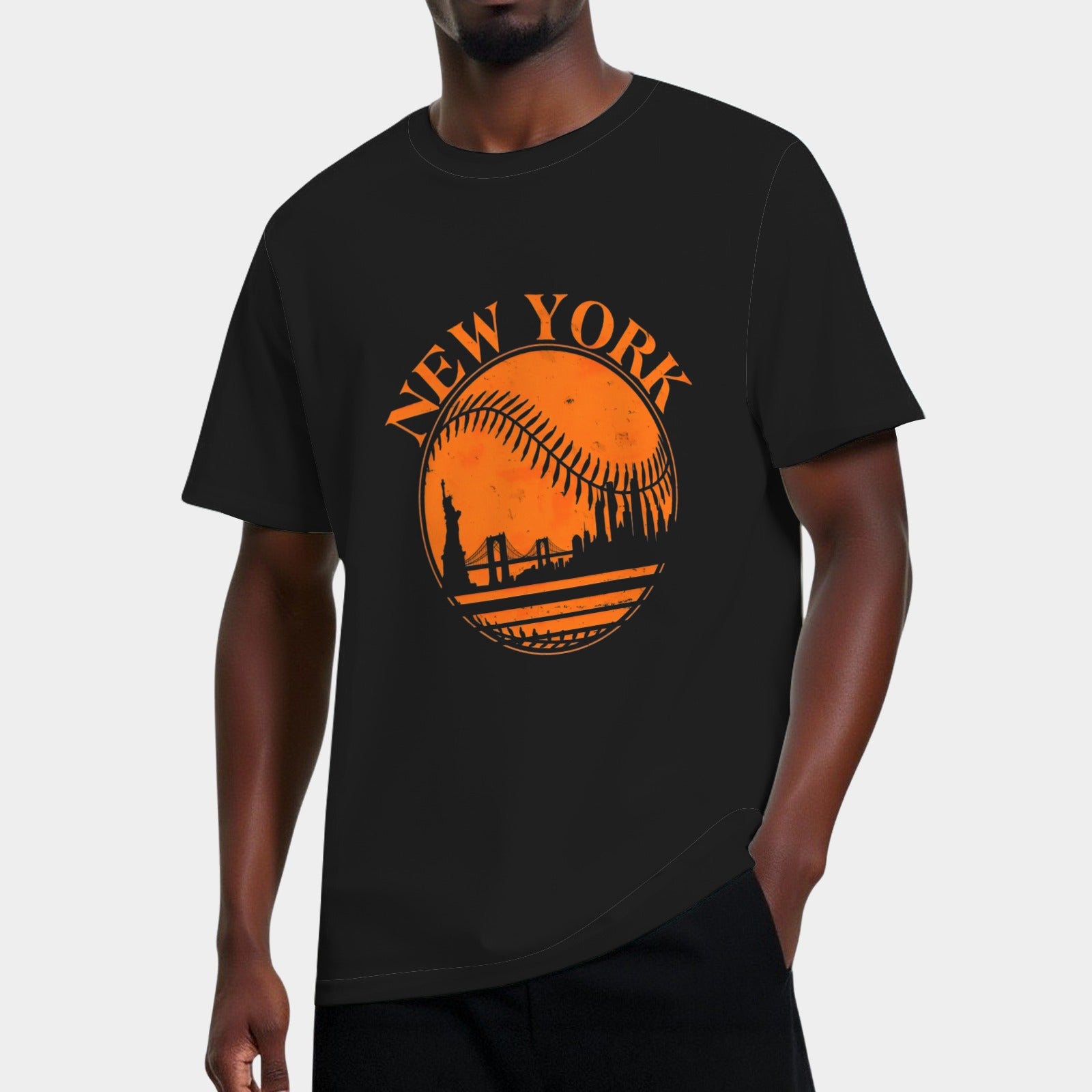 Vintage New York City Skyline Baseball Lover T-Shirt