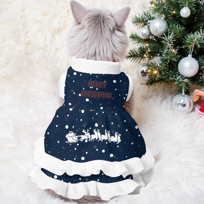Merry Christamas Santa Claus Pattern Pets Christmas Dress