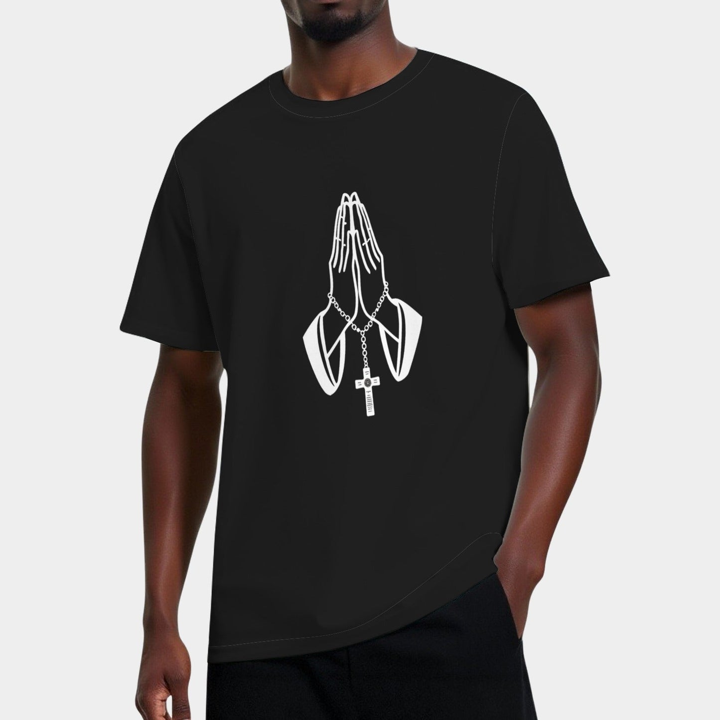 Praying Hands With A Cross T-Shirts