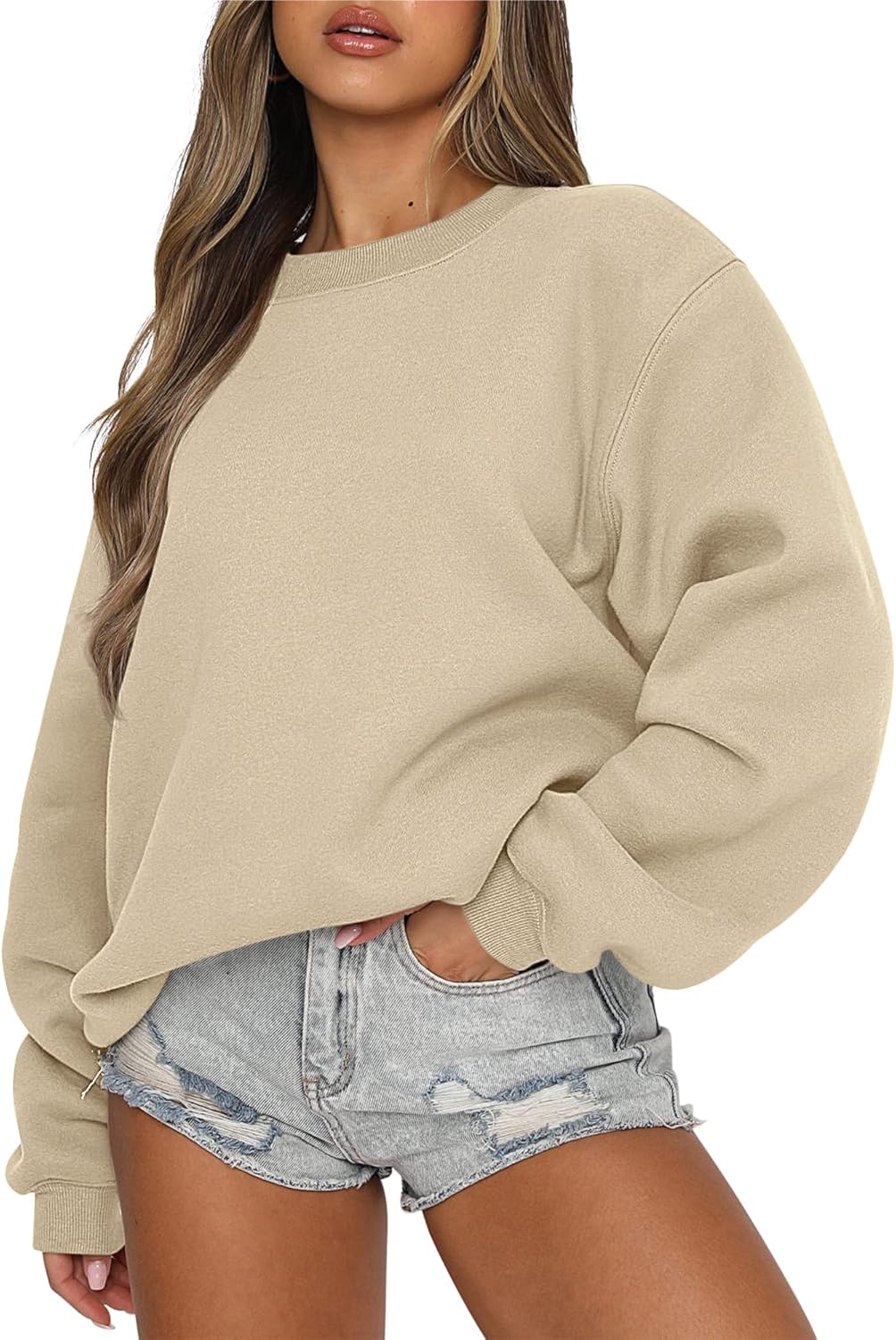 Womens Sweatshirts Crewneck Oversized Pullover Sweaters