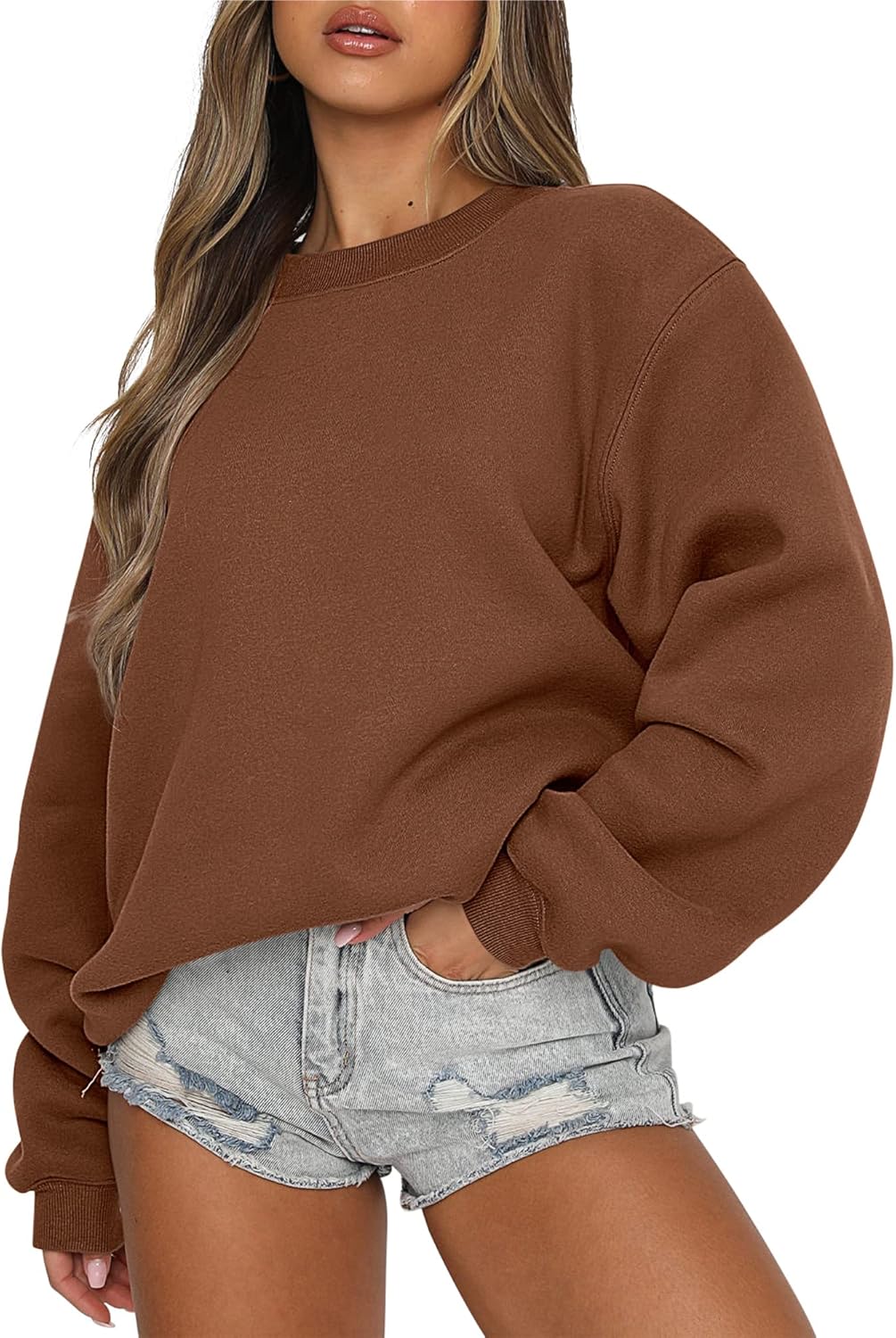 Womens Sweatshirts Crewneck Oversized Pullover Sweaters