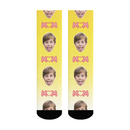 Custom Best Mom Gradient Sock