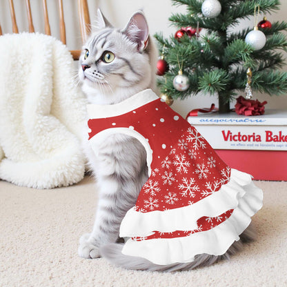 Snowflake Pattern Pets Christmas Dress