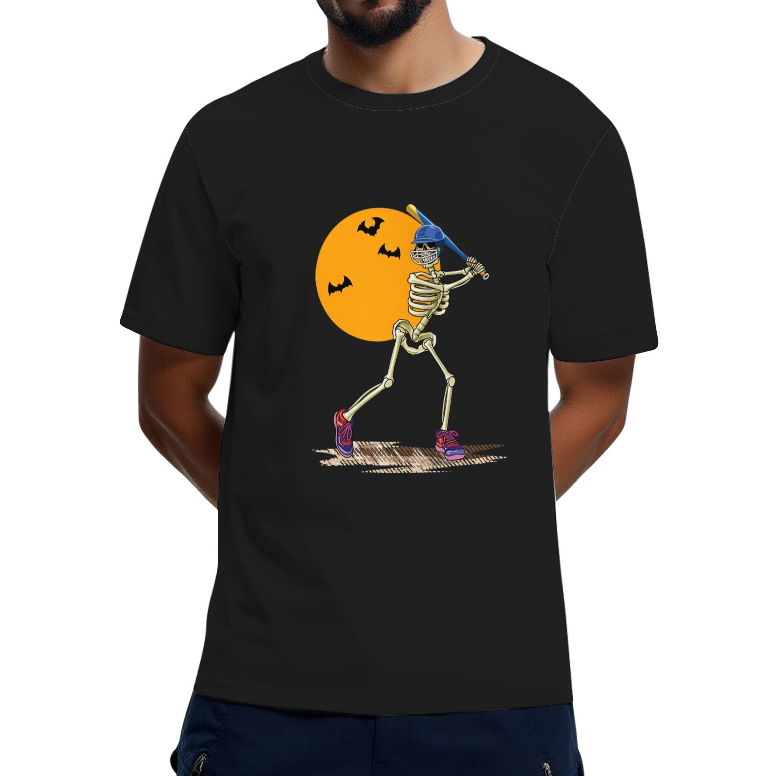 Baseball Skeleton Halloween Funny Baseball Players T-Shirt