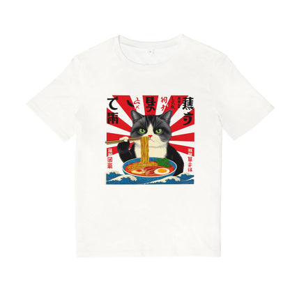 Funny Ramen Cute Cat Vintage Rustic Style T-Shirt