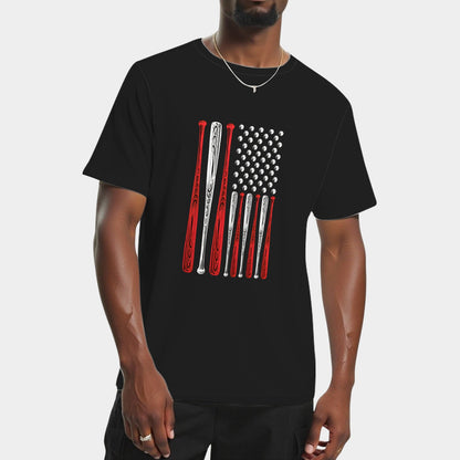 Vintage Baseball American Flag Shirt