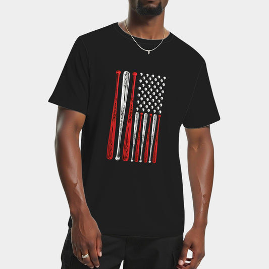 Vintage Baseball American Flag Shirt