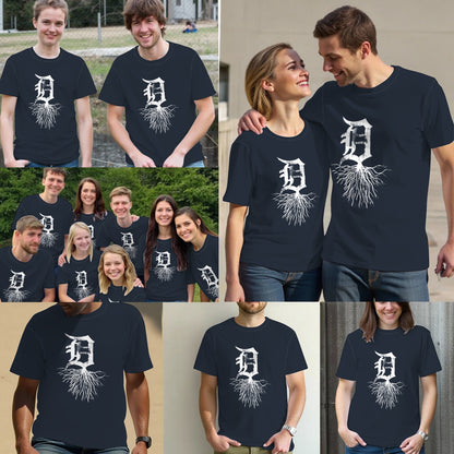 Detroit D Roots Michigan Born Rooted T-Shirt