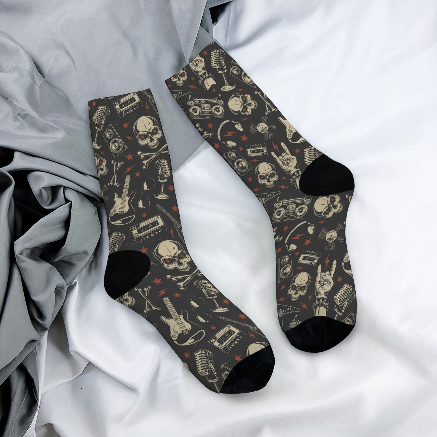 Custom Men's Underwear & Socks Set - Musical Skull