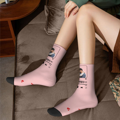 Music Customizable Valentine's Day Spider Couple Love Sock