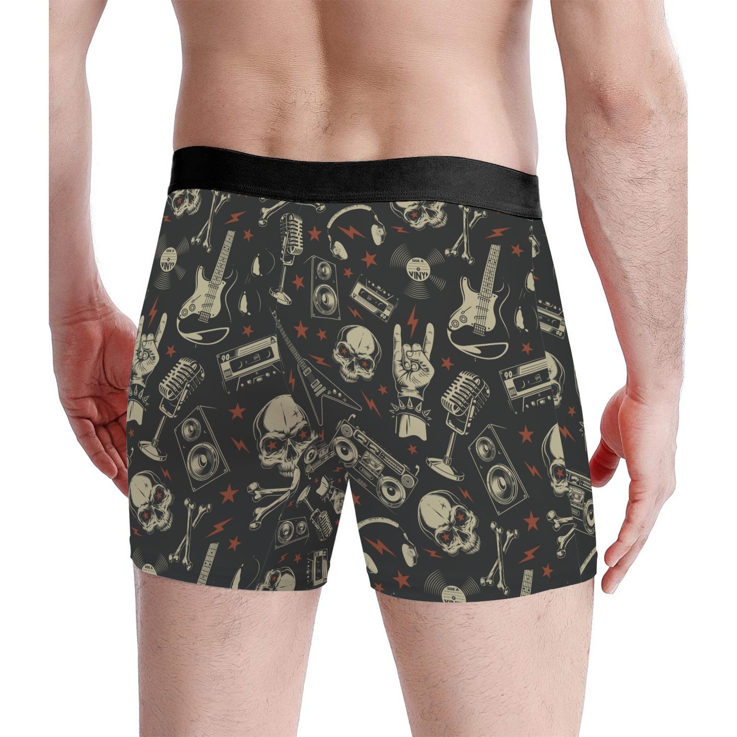 Custom Men's Underwear & Socks Set - Musical Skull