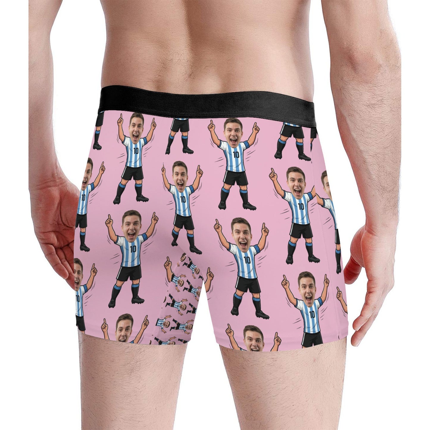 Custom Soccer Lover Underwear and Socks Set with Photo Design