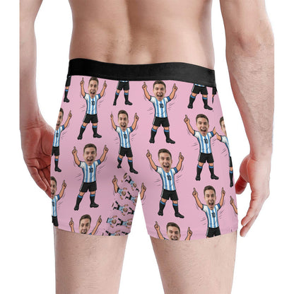 Custom Soccer Lover Underwear and Socks Set with Photo Design