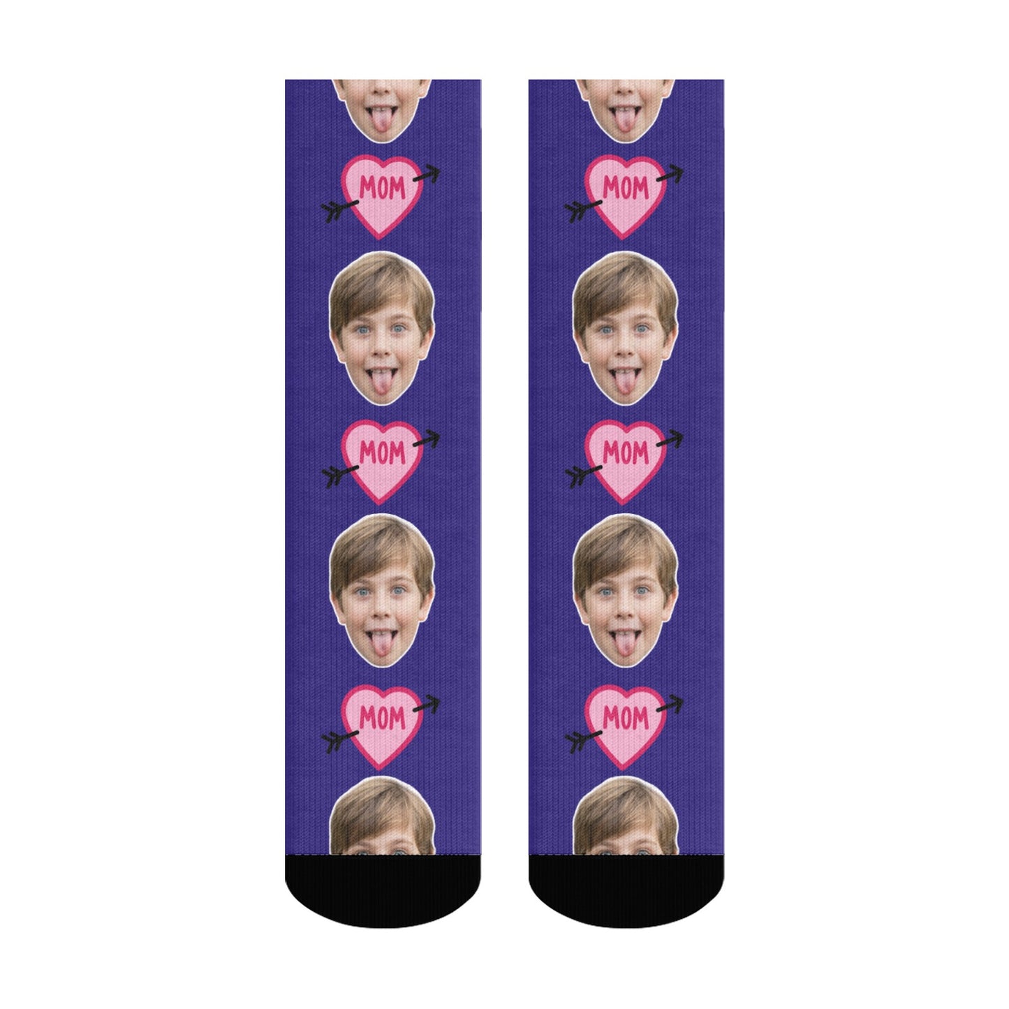 Custom Heart Mom Sock