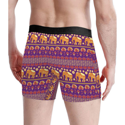 Custom Men's Underwear & Socks Set - Tribal Style Elephant Motif