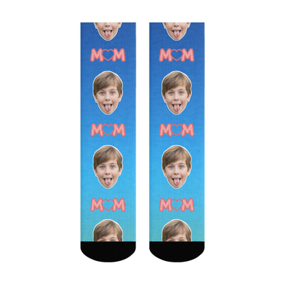 Custom Best Mom Gradient Sock