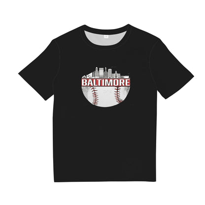 Baltimore Baseball Skyline Cityescape T-Shirt