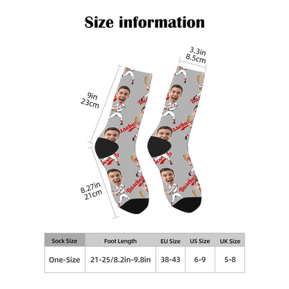 Custom Face Baseball Socks Men's Underwear Set