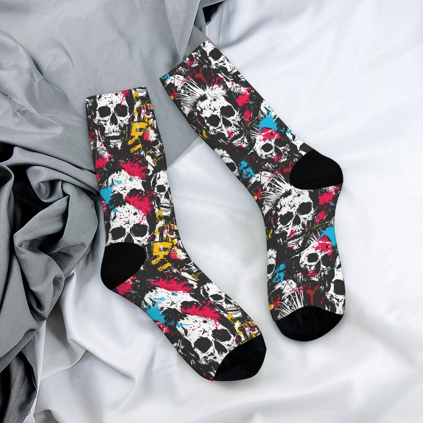 Custom Men's Underwear & Socks Set - Skull Design