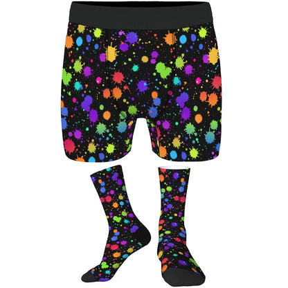 Custom Men's Underwear & Socks Set - Spraying Design