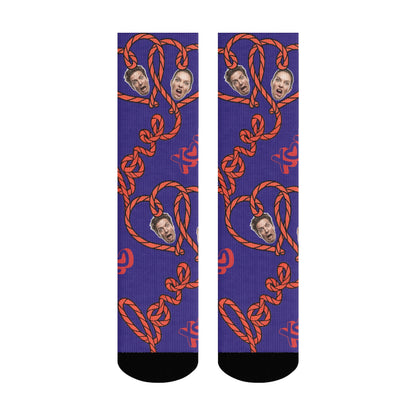 Personalized Valentine's Day Couple Love Heart Sock