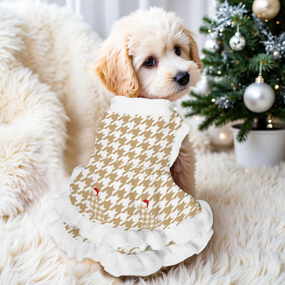 Houndstooth Pattern Pets Christmas Dress