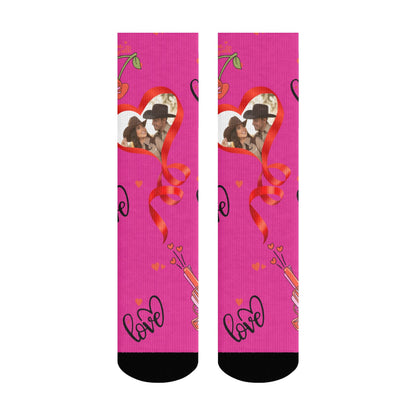 Custom Valentine's Day Cowboy Couple Love Sock